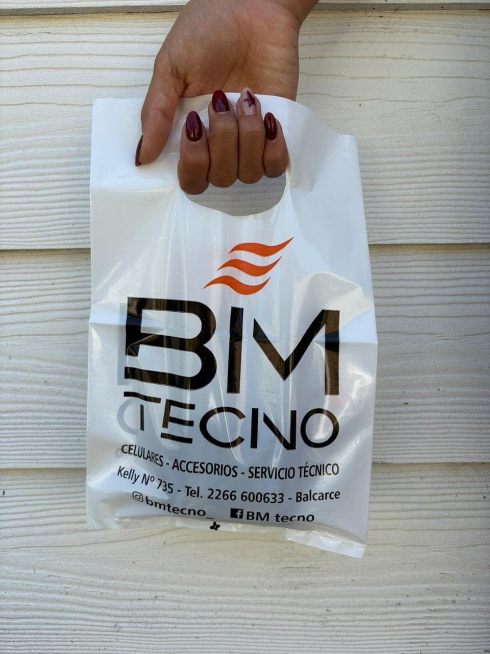 Bolsa blanca de polietileno