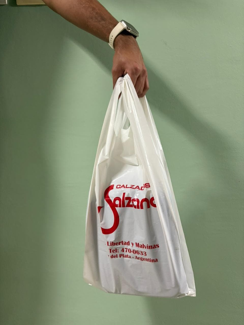 Bolsa blanca de polietileno